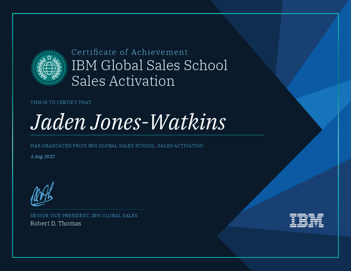 Certificate of Achievement