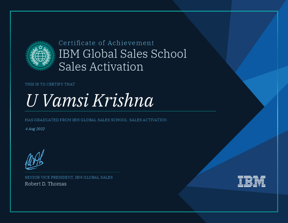 Certificate of Achievement