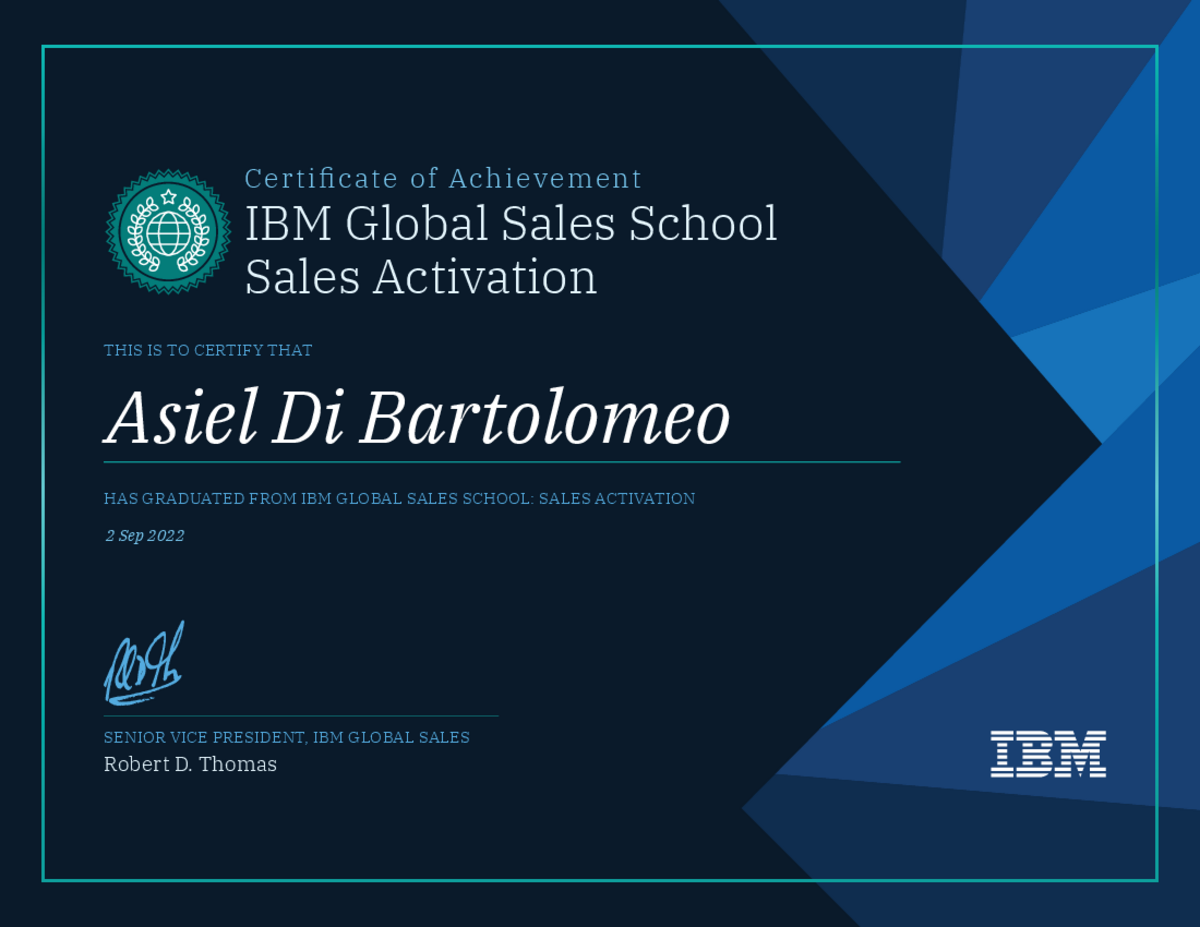 Certificate of Achievement