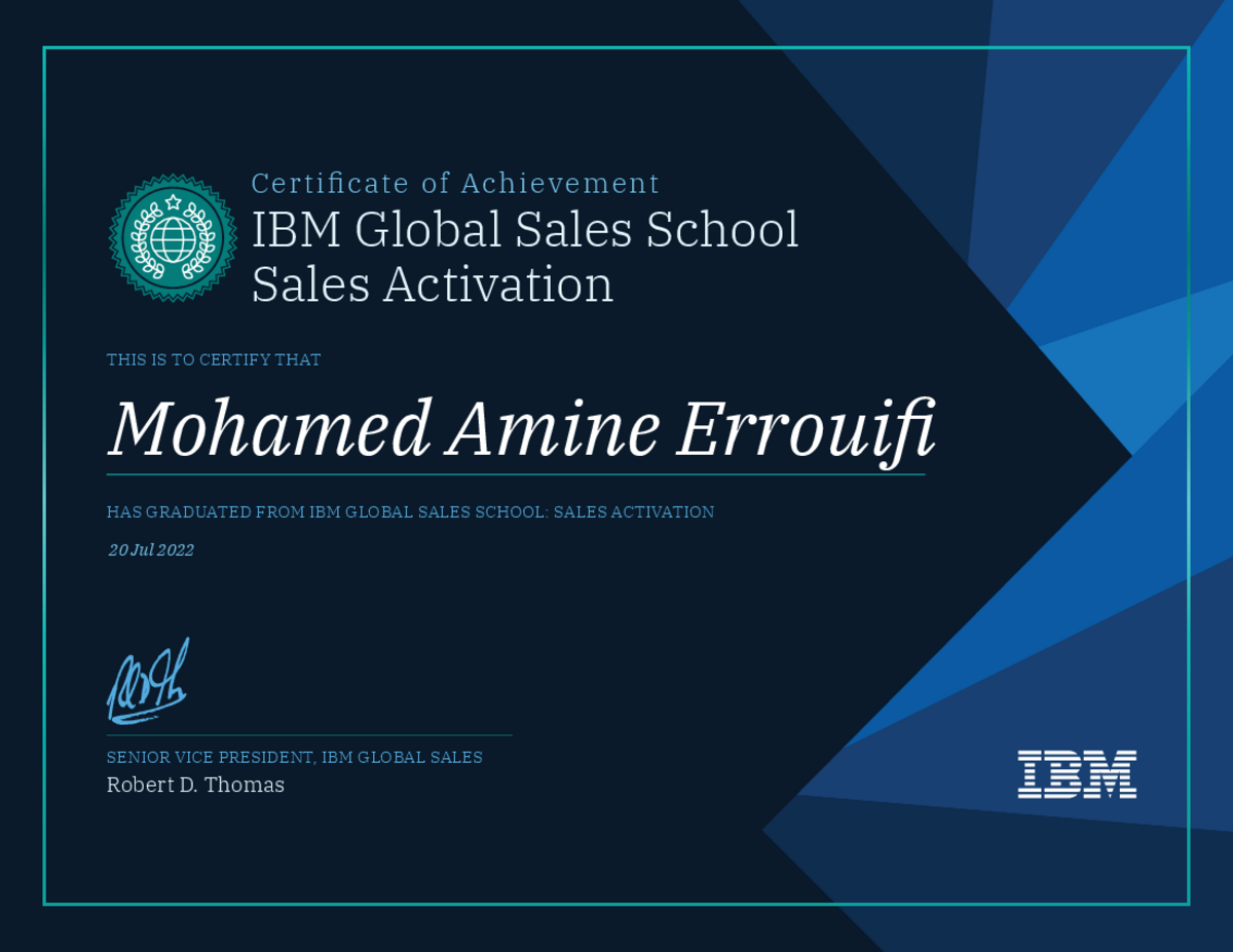 Certificate of Achievement