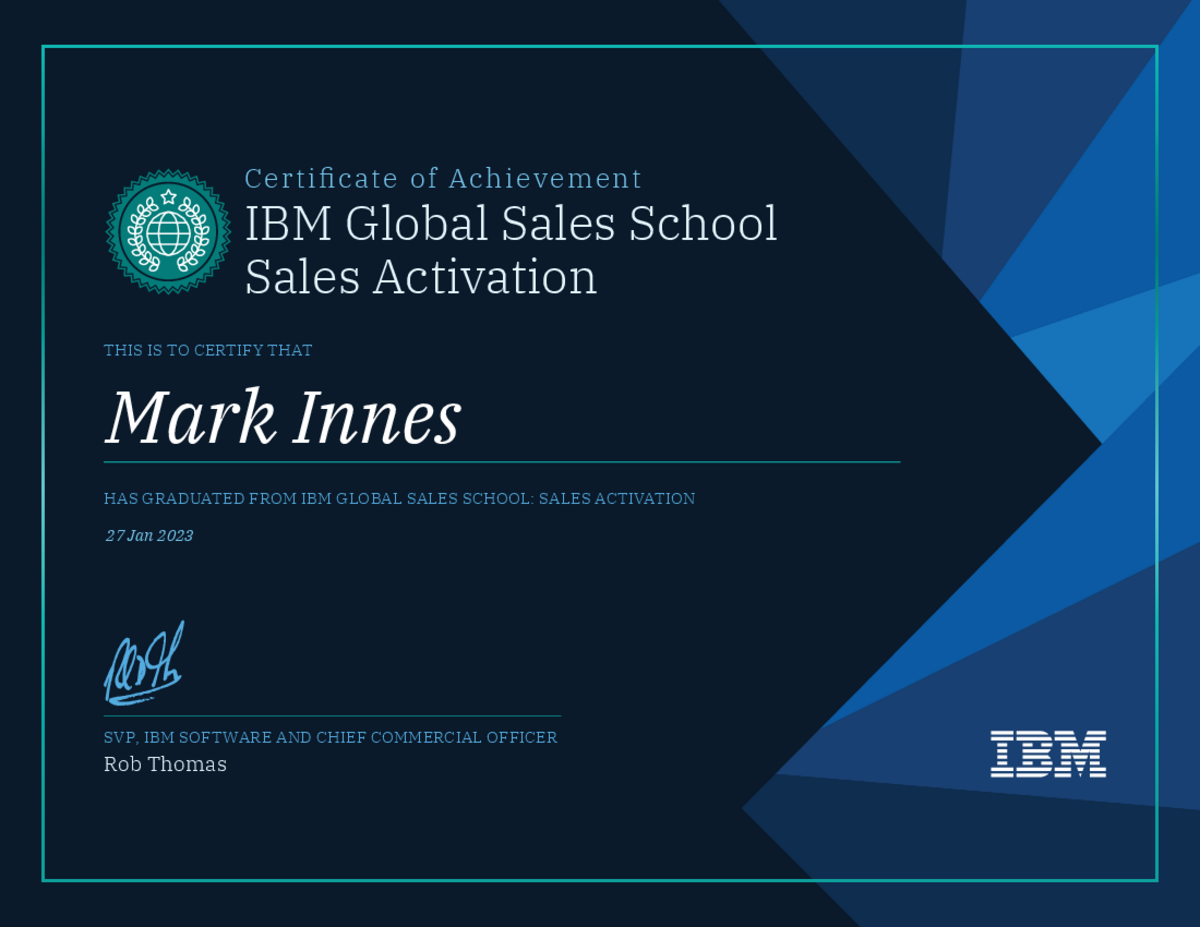 Certificate of Achievement