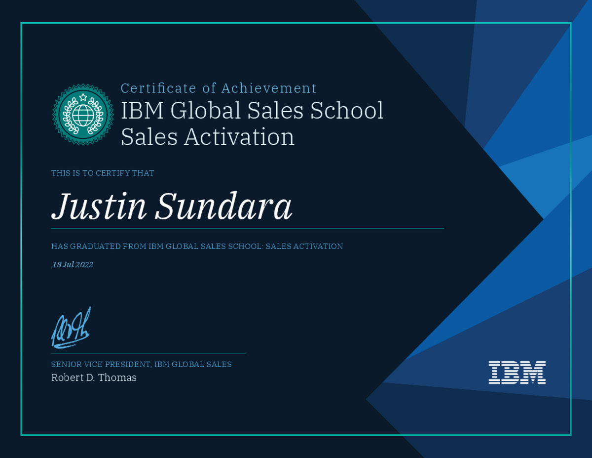 Certificate of Achievement