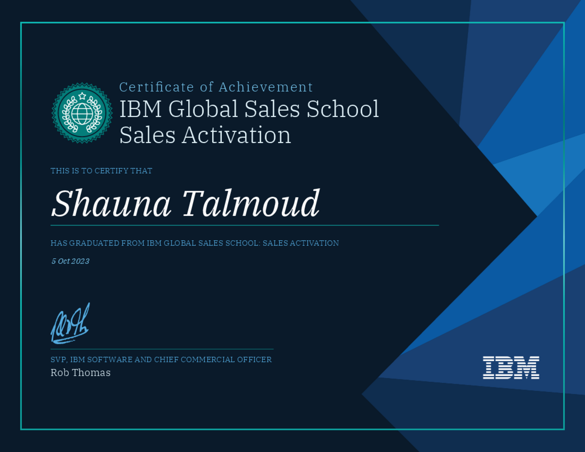 Certificate of Achievement