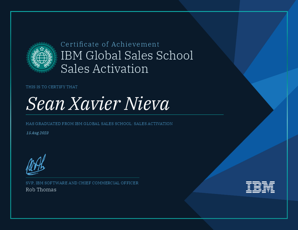 Certificate of Achievement