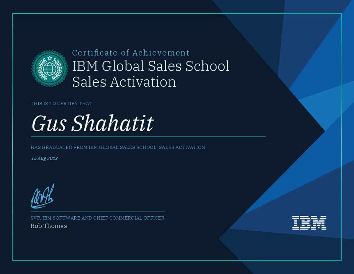 Certificate of Achievement
