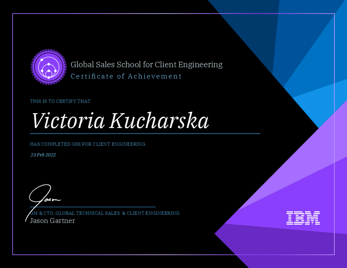 Certificate of Achievement